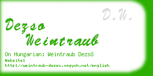 dezso weintraub business card